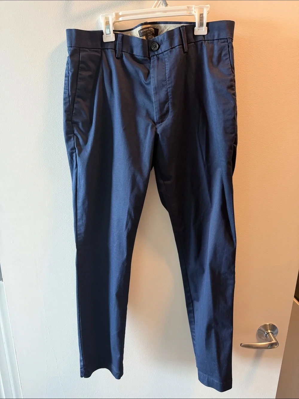Banana Republic Navy Pleated Chinos